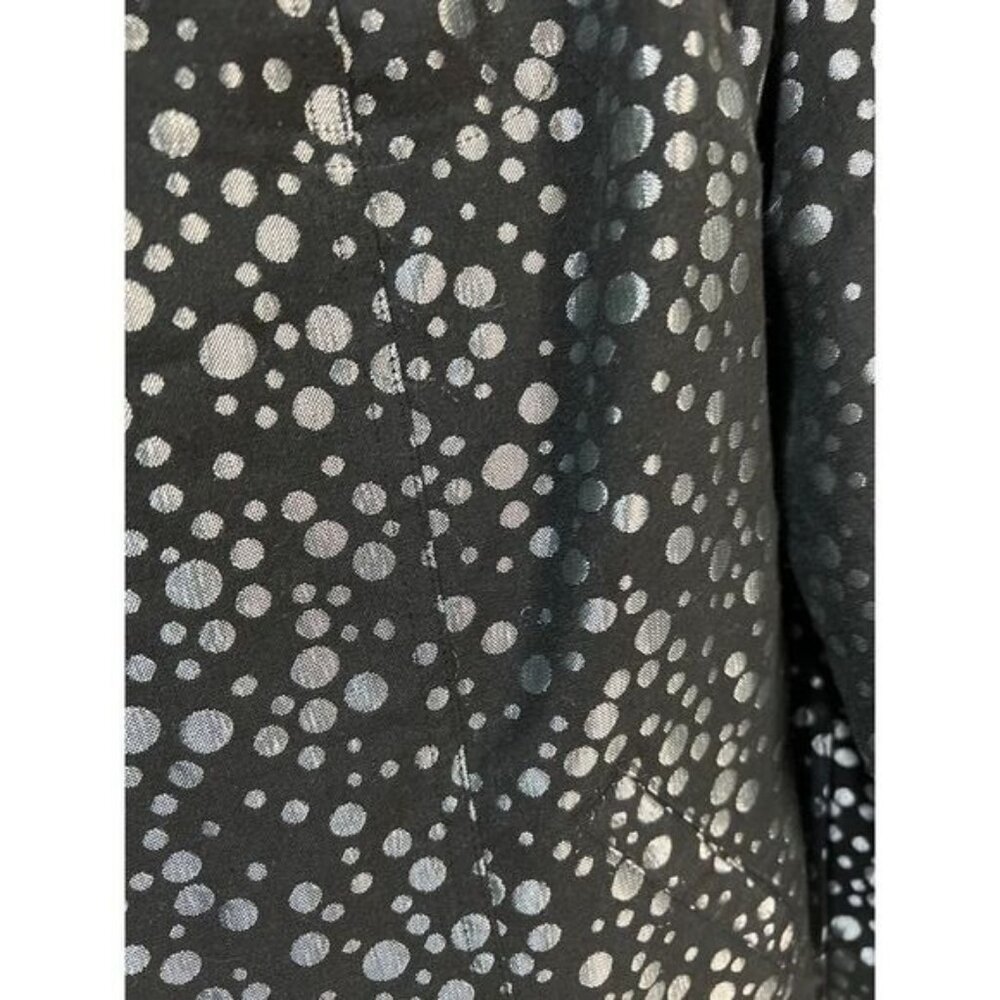 Ruby Rd Black Silver Button Down Long Sleeve Medi… - image 3